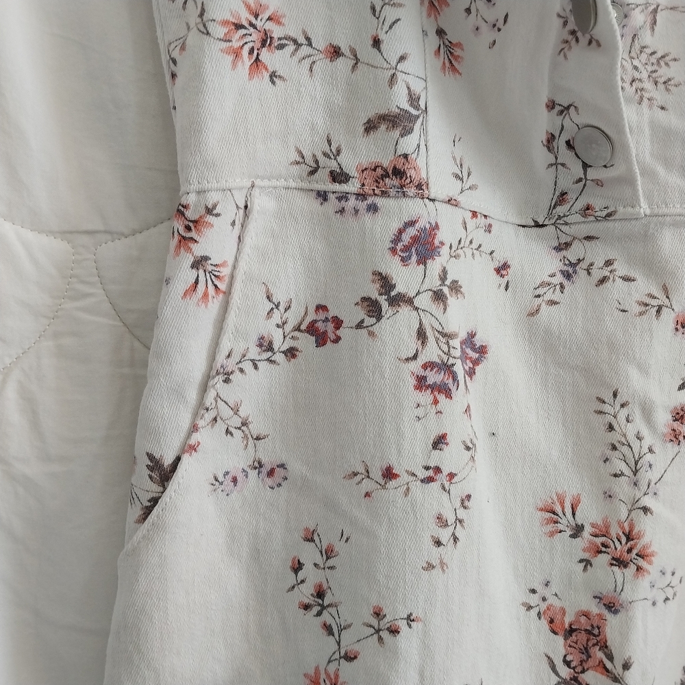 NoBo No Boundaries Juniors (Girls) 11-13 Large Floral White Demin Summer Dress - Picture 7 of 13